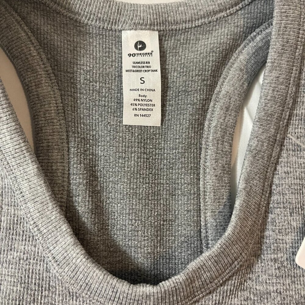 90 Degree by reflex. Gray in color, size S. Stretchable. Made in China. NTW - Picture 6 of 9